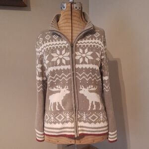 Coldwater Creek Textured Knit Sweater in Tan